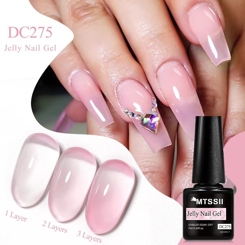7ML jelly gel nail polish black crystal transparent matte nail art gel semi anent varnish soap UV LED gel 240625