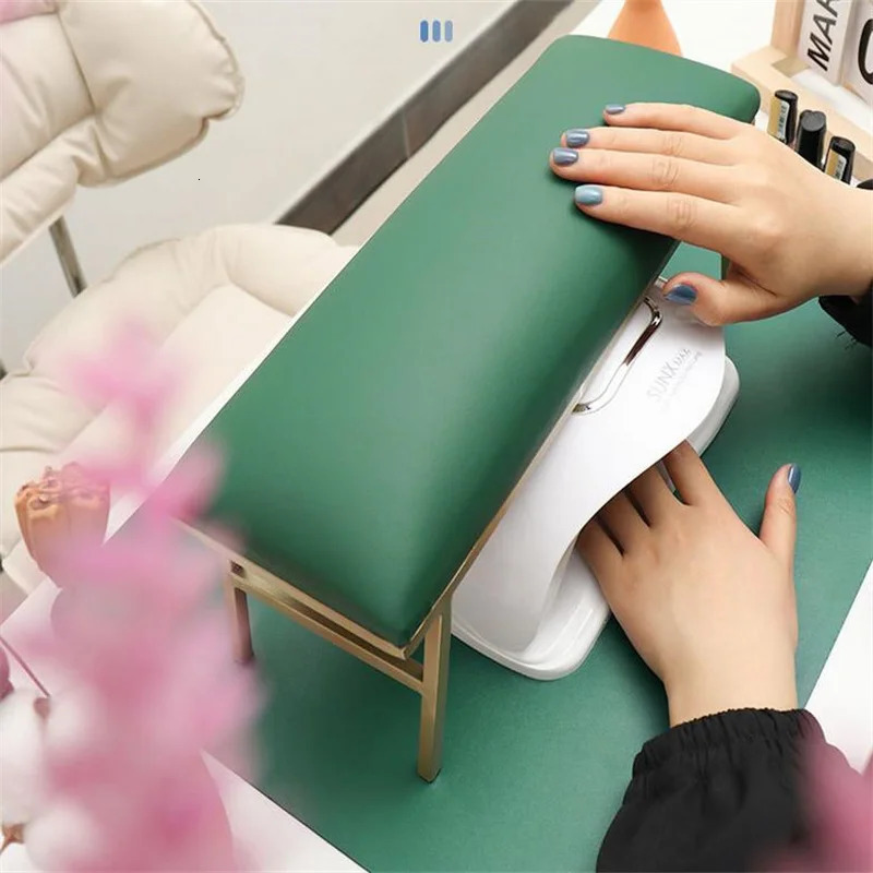 Top Quaility Marble PU Leather Nail Hand Rest Pillow Hand Cushion Pillow Holder Nail Art Stand For Manicure Table For Nail Salon 240625