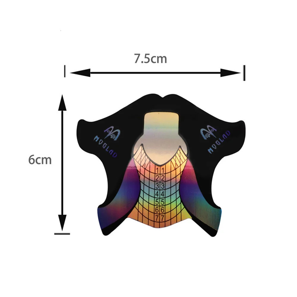 100Pcs Nail Paper Extension Stencil Forms Stickers Holder for Gel Acrylic Tips Builder French Nail Form Tip False Nails Art Tool 240625