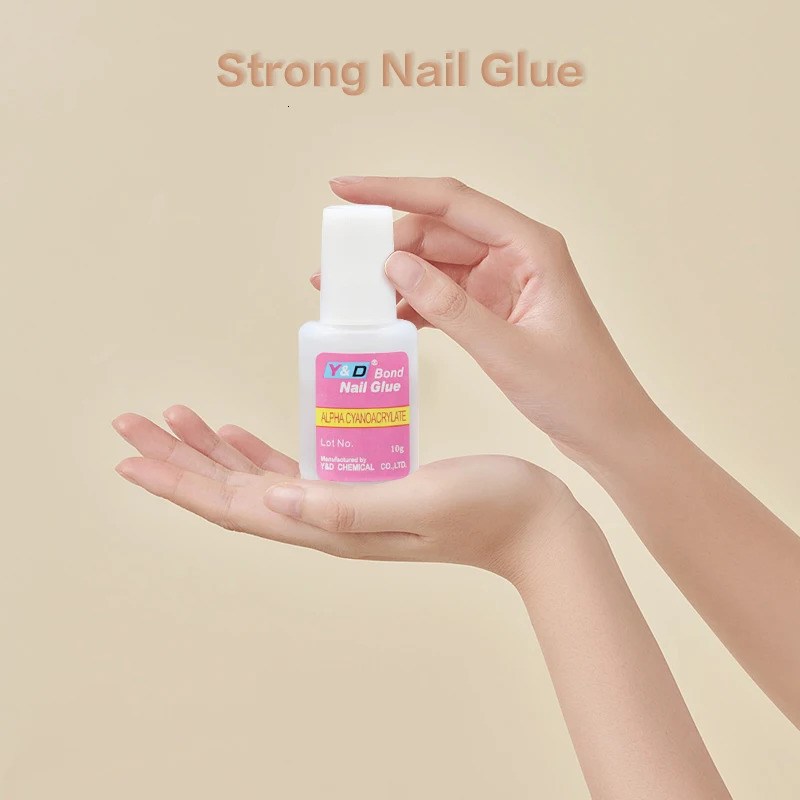 Strong Nail Glue Adhesive With Brush False Nails Glitter Acrylic With Brush 240625