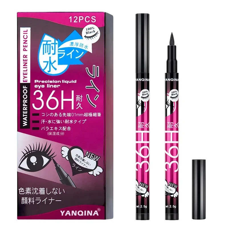 YANQINA Yanqina Colorful Eyeliner 36H Makeup Holding Waterproof Sweat Proof Dyeing Fast Drying Eyeliner Liquid Pen Makeup 240626