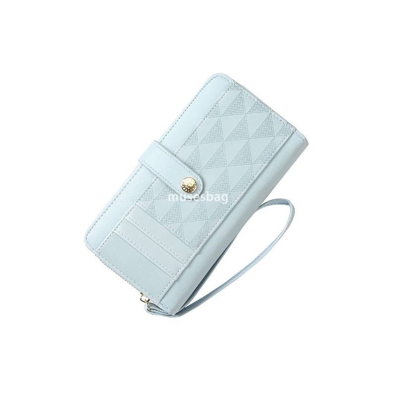 Fashionable women's high-end feeling new atmosphere retro style Korean wallet long wallet leather wallet classic and practical large capacity cha