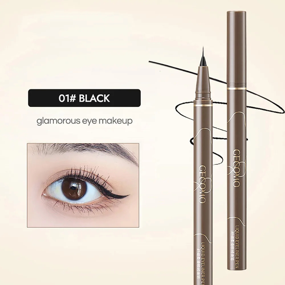 0.01mm Super Slim Quick Dry Liquid Eyeliner Waterproof Long Lasting Color No Smudging GECOMO Eyeliner Pencil o240626