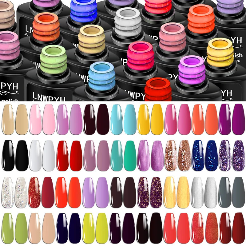 Nail gel polishing 36 color gel nail polish semi anent gel Vernis base top coating nail art manual spraying LED UV gel varnish 240625