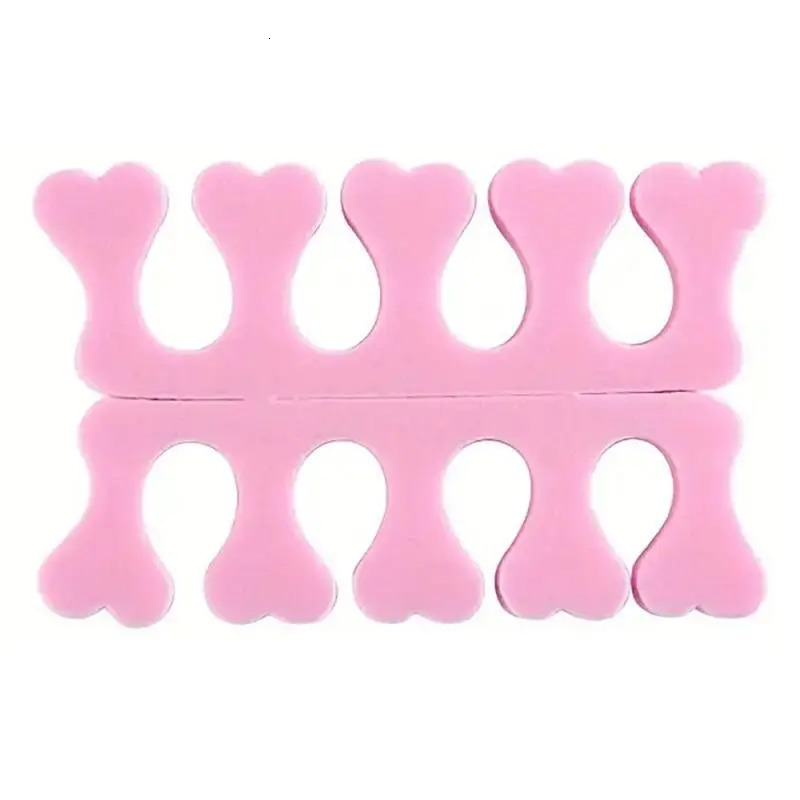 PinkSet Soft Foam Sponge Toe Separators Finger Separator Dividers Nail Art Manicure Pedicure Nail Gel Tools 240625
