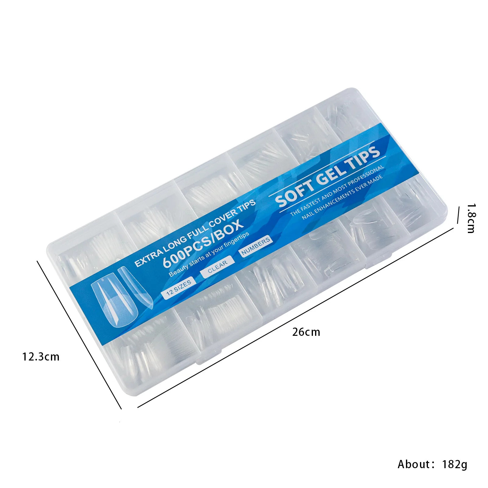 600Pcs Full Cover Press On Nail Tips Stiletto Almond Square Coffin French False Fake Soak Off Gel Nail Extension Tips Capsule 240625