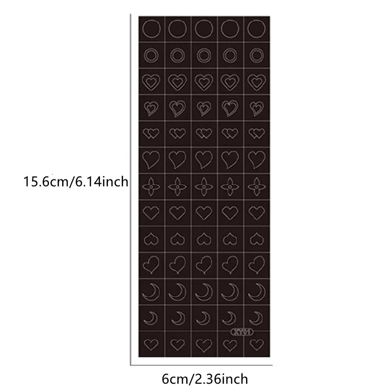 7 pieces of nail backing adhesive template stickers heart-shaped butterfly sliders hollow spray stickers French handpicked stickers 240625