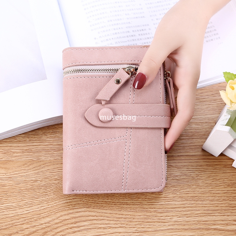 High quality practical wallet for western-style women short Korean version trendy and fresh multifunctional folding and versatile small money foreskin