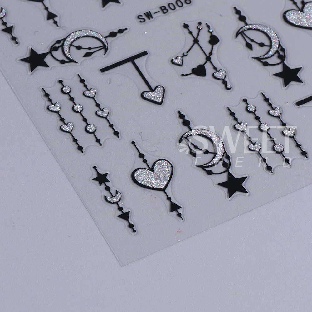 3D nail stickers flicker with beloved self-adhesive sliders nail art Valentines Day stickers DIY decorative accessories 240625