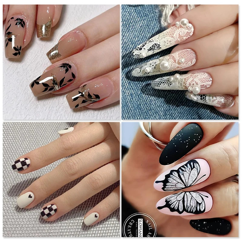 Beautiful Butterfly Leaf Nail Stamping Board Animal Flower Line Nail Art Template Printing Template Tool 12 * 6cm 240625