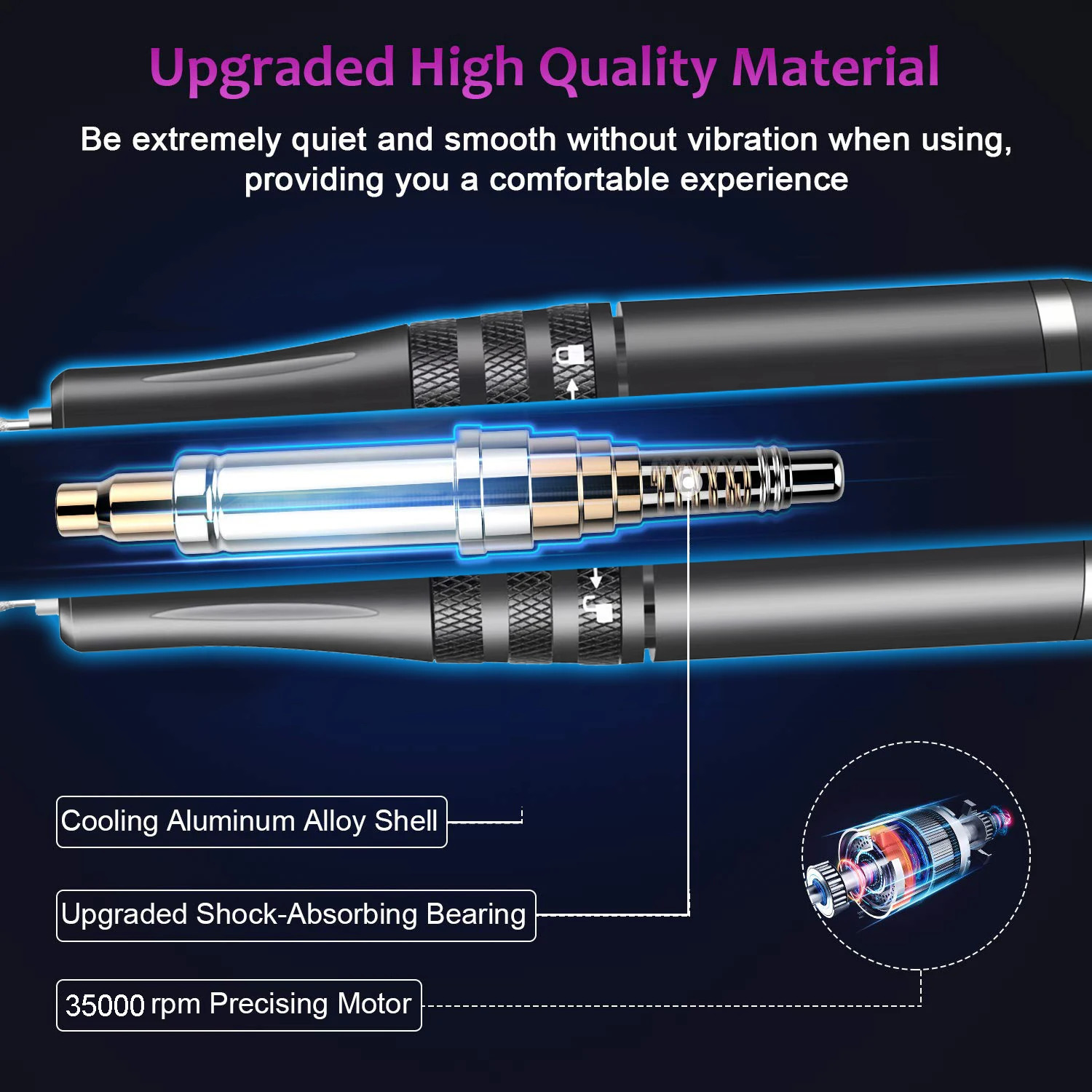 35000RPM Manicure Machine Electric Nail Drill Portable Nail Lathe Electric Manicure Cutter Set Nail Gel Polisher Salon Equipment 240625