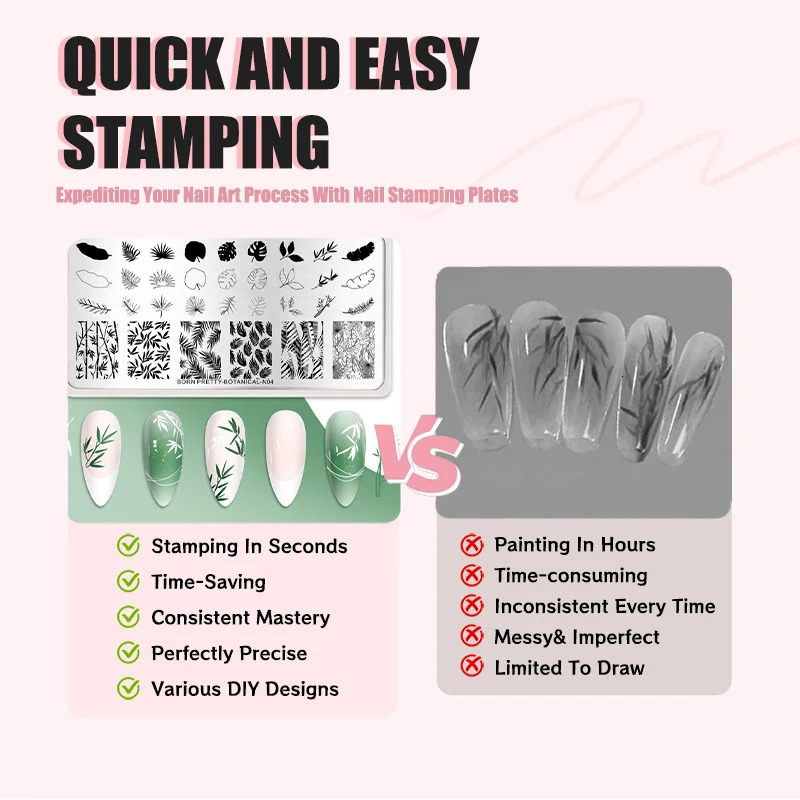 Beautiful Butterfly Leaf Nail Stamping Board Animal Flower Line Nail Art Template Printing Template Tool 12 * 6cm 240625