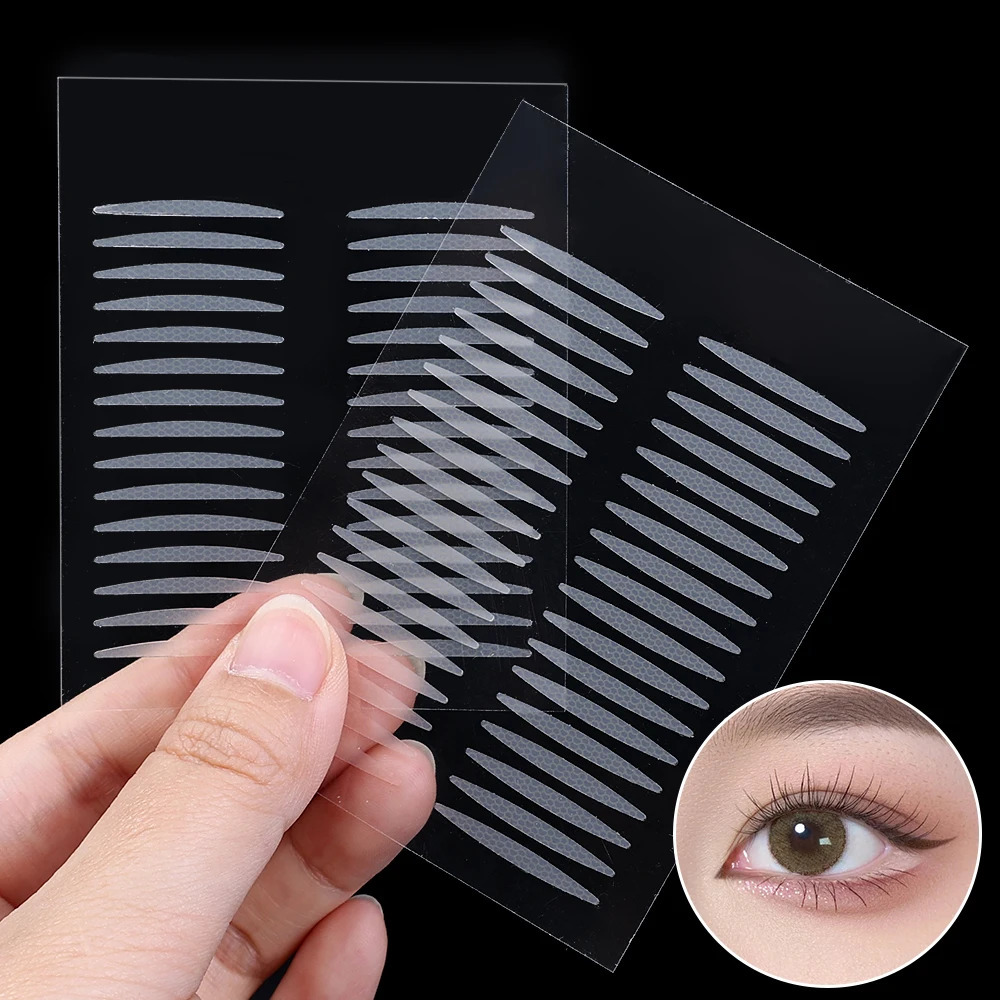 Invisible Double Eyelid Sticker Mesh Olive-shaped Eyelid Tape Self-adhesive Waterproof Anti-sweat Natural Eye Lift Tape Makeup 240626