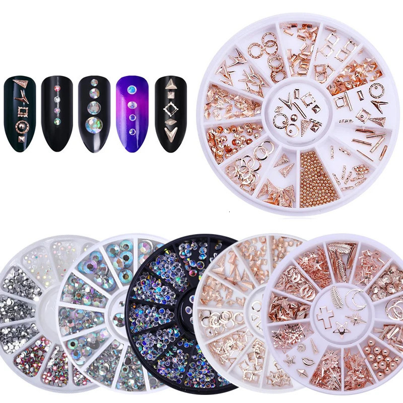 Nail parts nail art sparkling rhinestones crystal gemstone beads decorative accessories professional nail products 240625