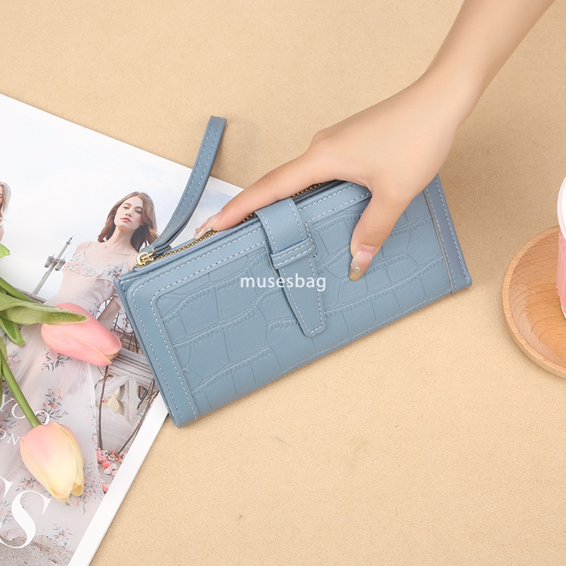 European and American women's high-end and cute PU Korean style long practical and versatile wallet mini ins student 20% discount wallet