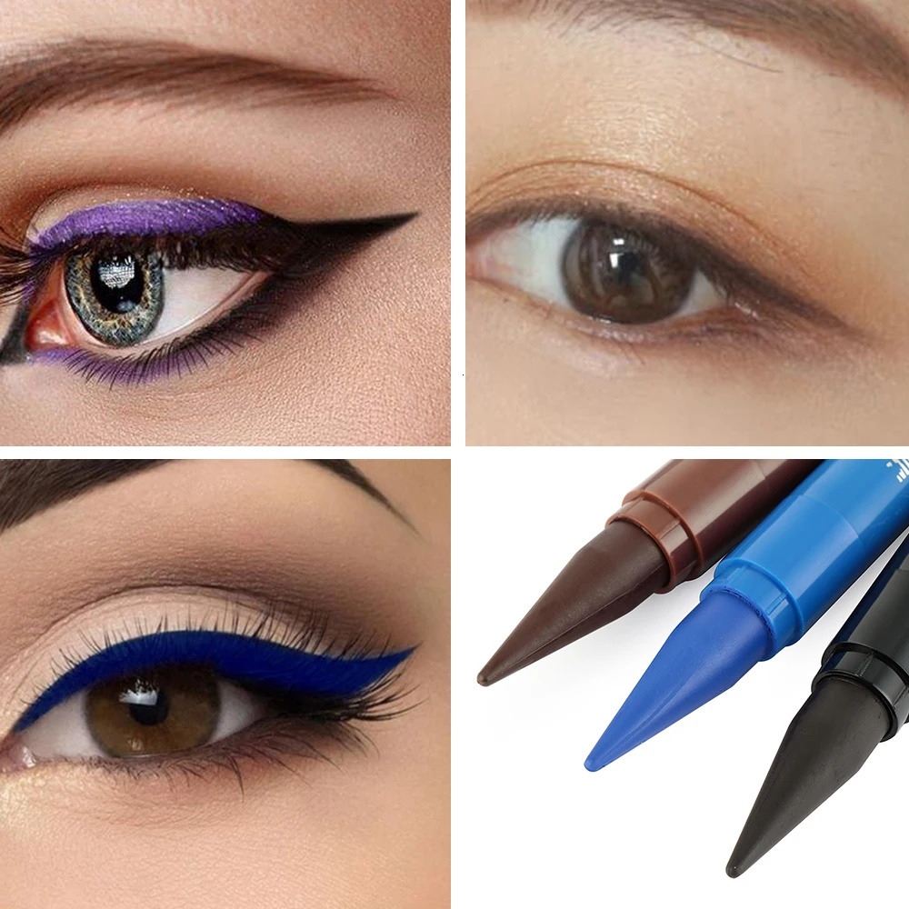 1pc Waterproof Eyeliner Black/Blue/Brown Matte Longlasting Eye Makeup Beauty Tools Quick Drying Smudge-proof Eyeliner Pencil 240625