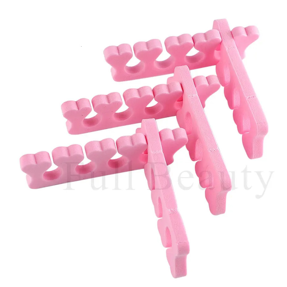1020Pairs Pink Soft Sponge Finger Toe Separator For Nail Art Practice Manicure Pedicure Divider Holder Gel UV Polish Tools Foam 240625