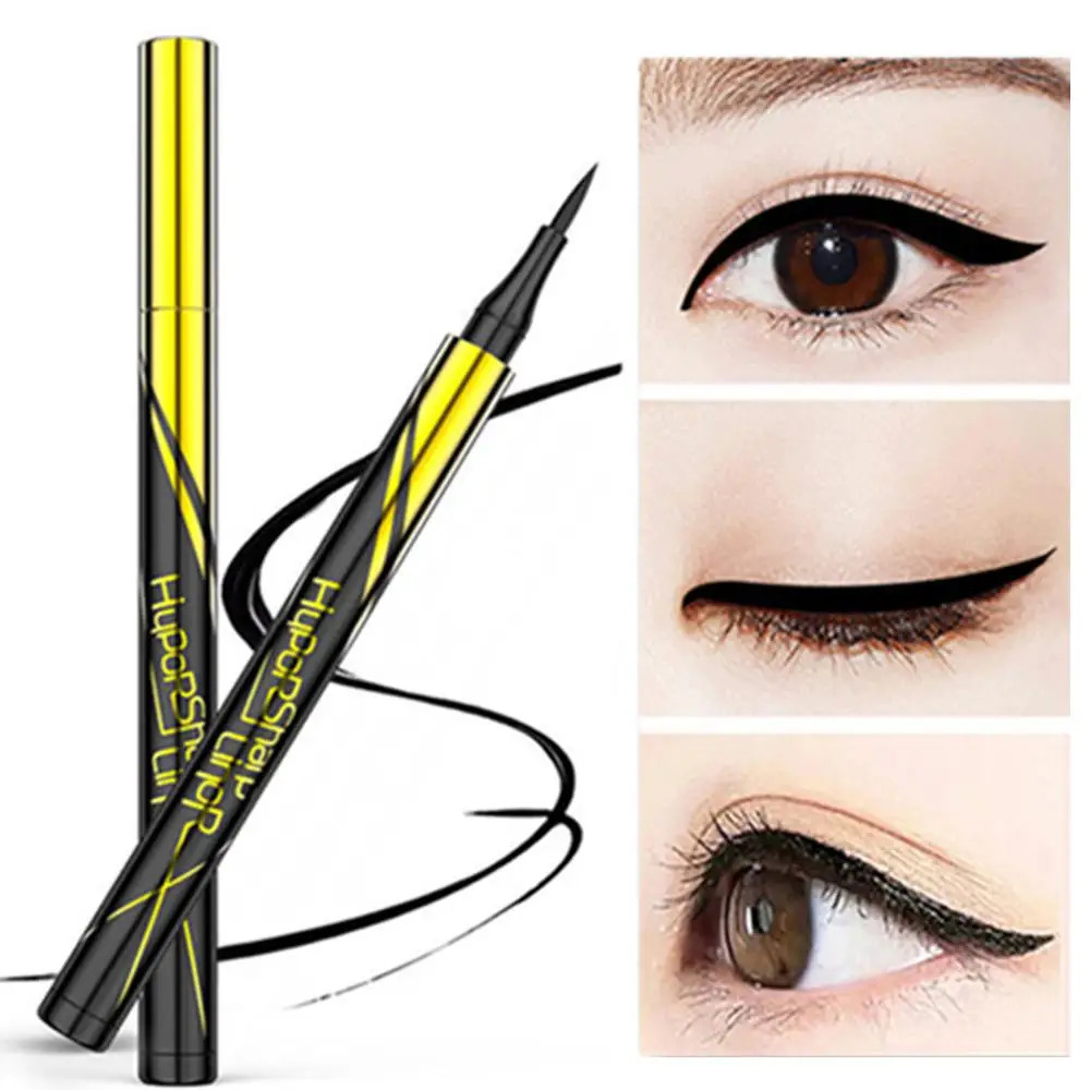 Black Liquid Eyeliner Waterproof Long Lasting Eye Liner Pencil Quick Drying Not Bloom Natural Eyeliner Liquid Pen Cosmetic Tools 240626