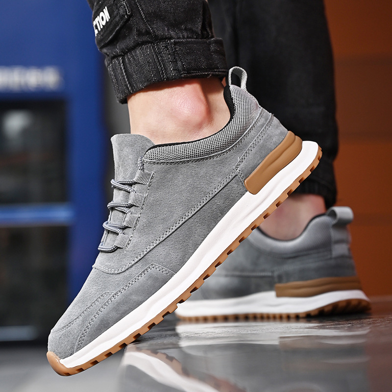 Summer New Sports and Casual Breathable Genuine Leather Versatile Trendy Outdoor Running Shoes Free Shipping