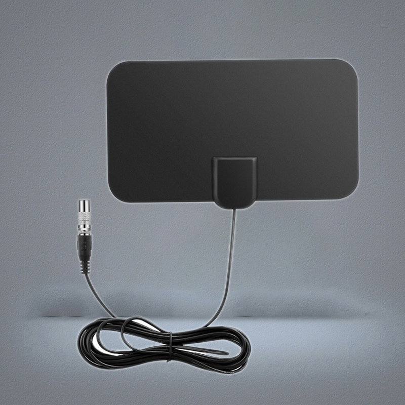 Flat Indoor HD Signal Amplifier Digital TV Antenna 50 Miles Range Skywire