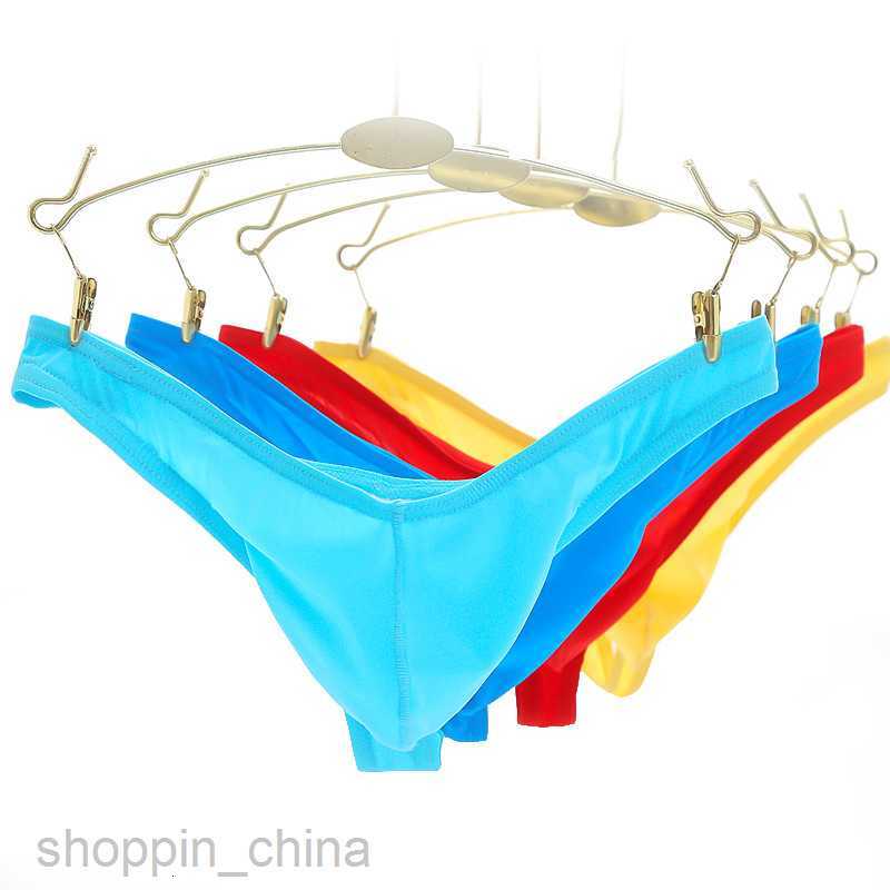 Mens Boxer sexy Underpants brief Men ice silk translucent thong thin fun sexy underwear T-Bag breathable low waist young man underpants