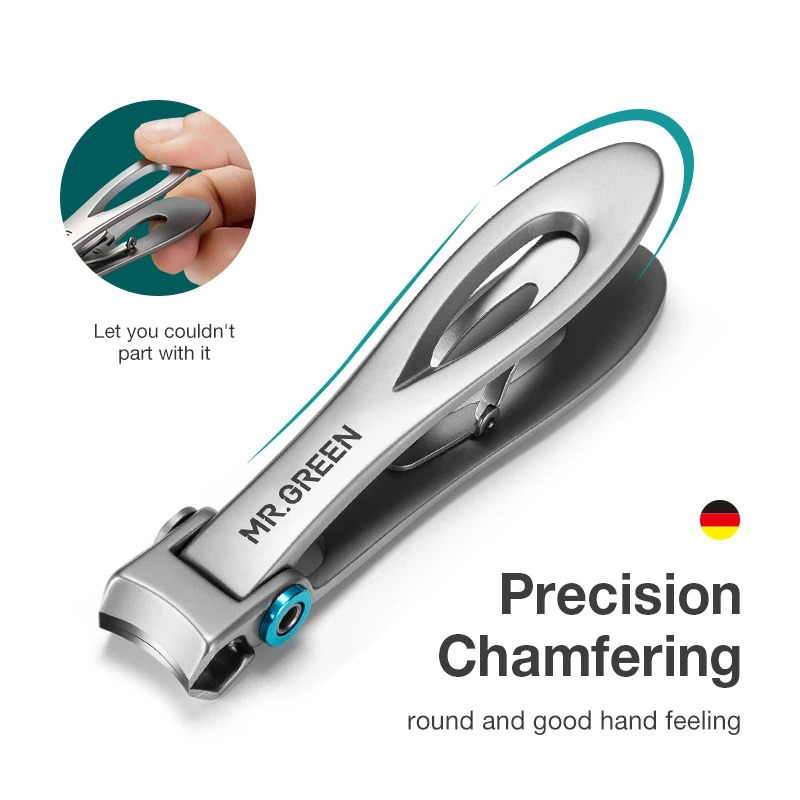 MR.GREEN Nail Clippers Stainless Steel Two Sizes Are Available Manicure Fingernail Cutter Thick Hard Toenail Scissors tools 240625