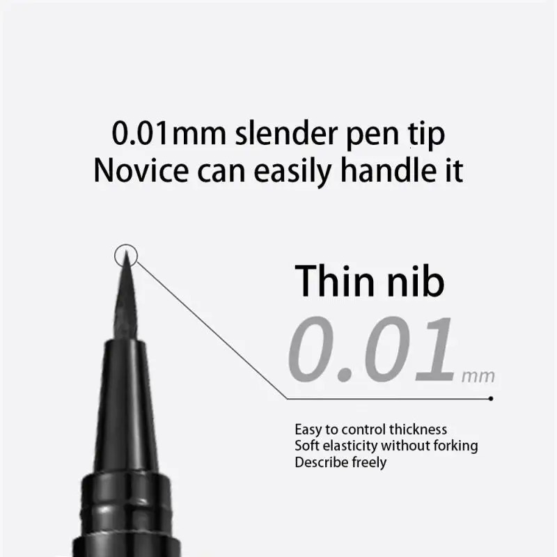 1/2/3PCS Small Gold Pen Quick-drying Eyeliner Waterproof Long-lasting Eyeliner Black/Brown Eyes Makeup Liquid Eyeliner Pencil 240625