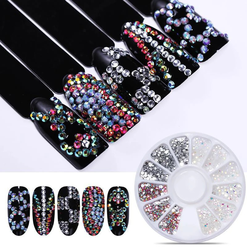 Nail parts nail art sparkling rhinestones crystal gemstone beads decorative accessories professional nail products 240625