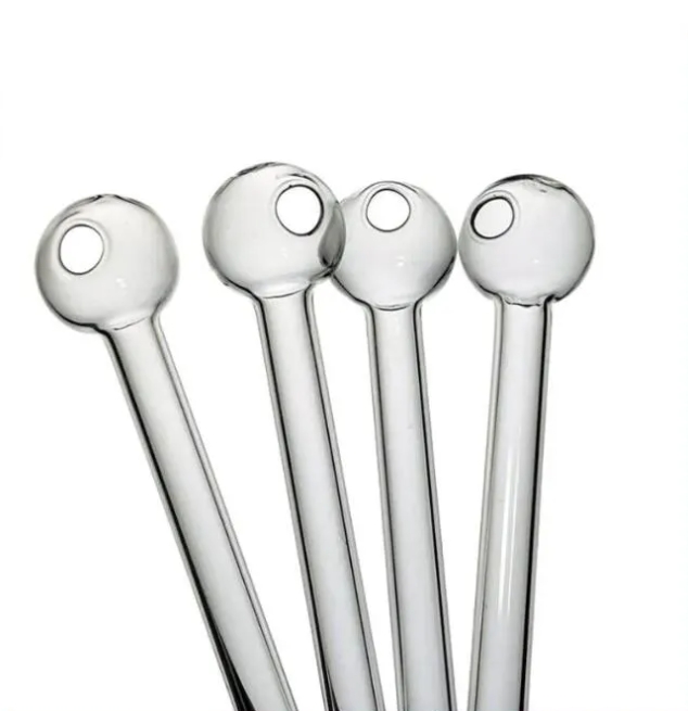 Pyrex Glass Oil Burner Pipe Clear Color quality pipes transparent Great Tube tubes Nail tips