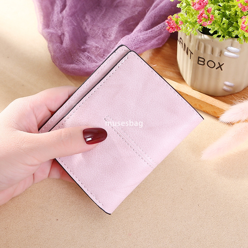 Fashionable women's designer new practical multifunctional minimalist short style westernized student minimalist wallet Korean version ultra-thin