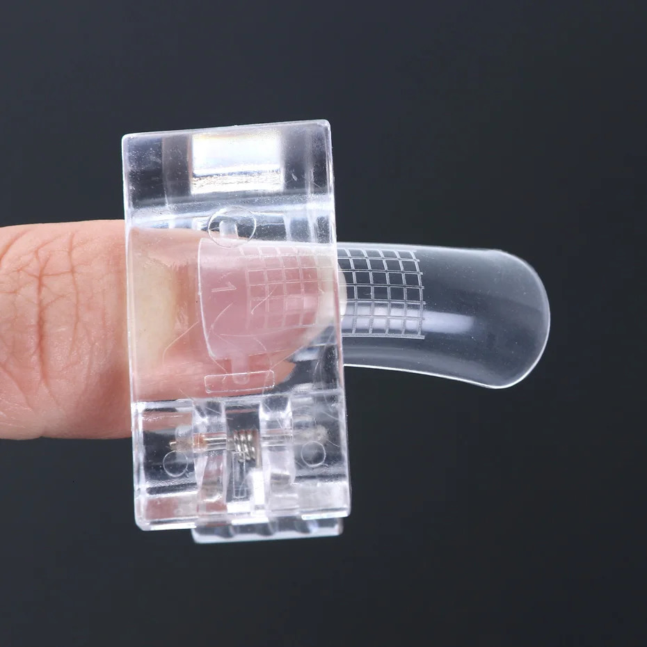 510pcs Crystal Nail Art Extension Clip Quick Building Gel Mold False Tips Clip Acrylic UV Full Cover Builder Form Manicure Tool 240625