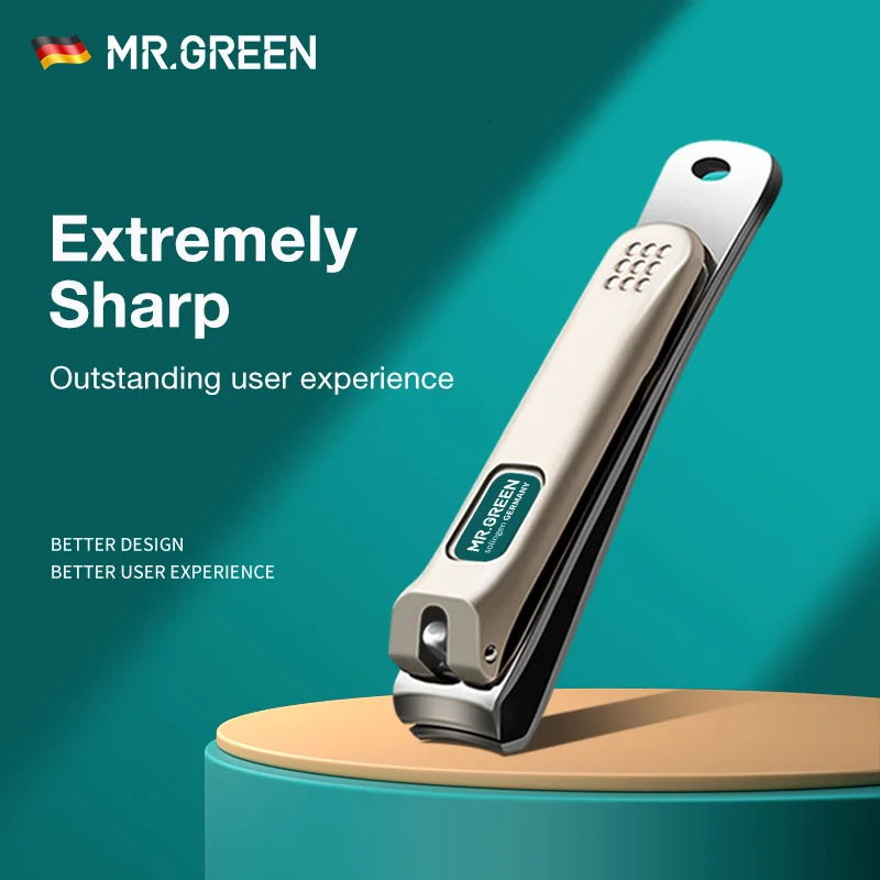 MR.GREEN Nail Clippers Stainless Steel Curved blade Clipper Fingernail Scissors Cutter Manicure tools trimmer with nail files 240625