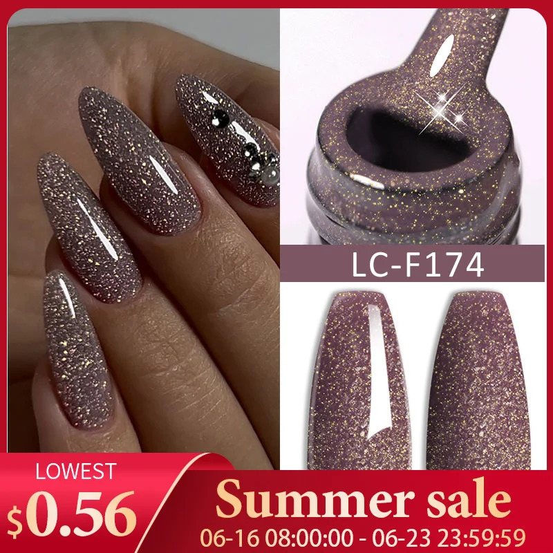 LILYCUTE Nude Glitter Color Glitter gel nail polish spring durable suitable for ergonomics 240625
