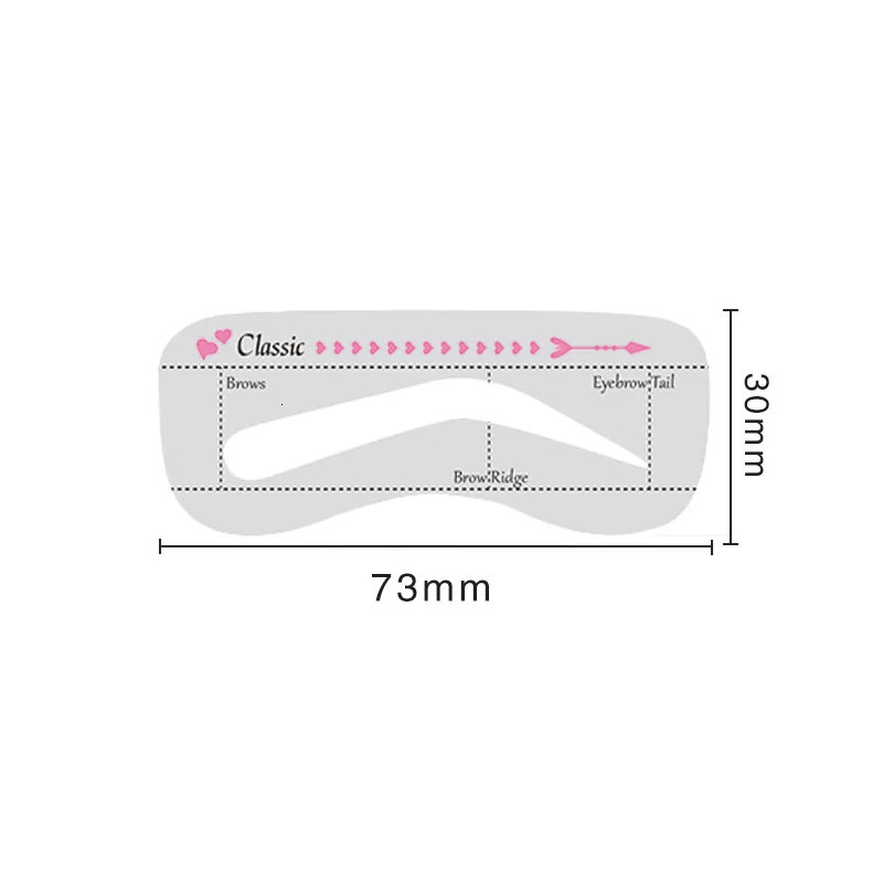 10PcsSet Eyebrow Stamp Stencil Kit Eyebrow Stencils Eyebrow Template Eyebrow Shaper Kit Makeup Tool for Women 240625