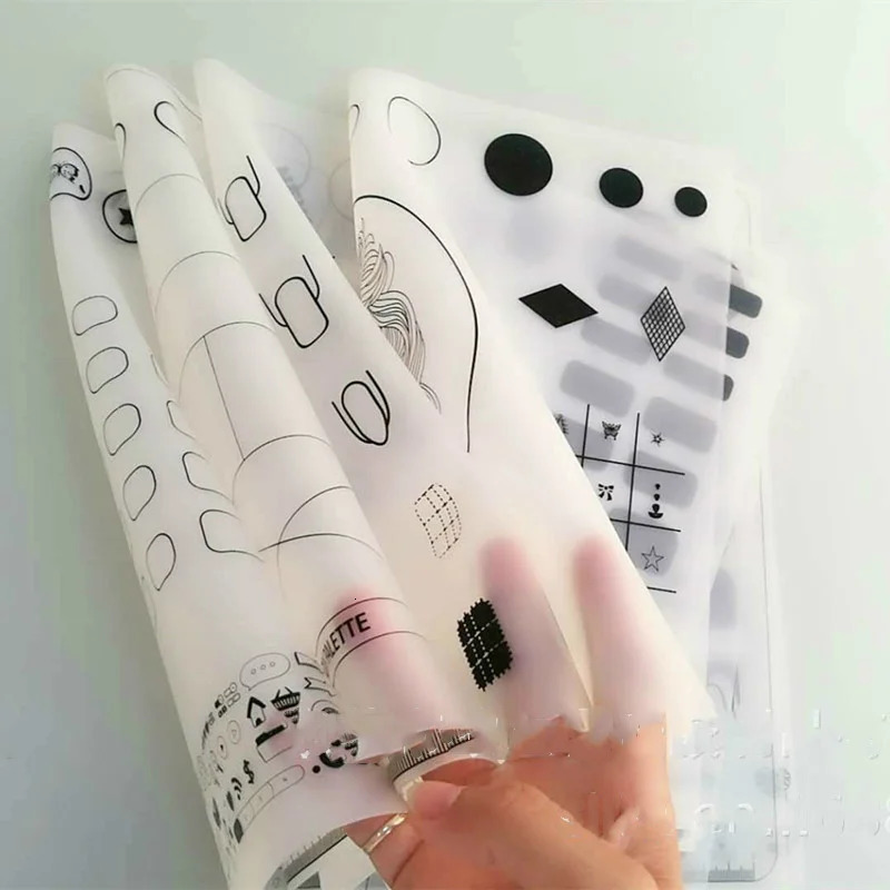 1pc Silicone Nail Stamp Mat Nail Art Polish Transfer Pattern Pad Fill Color Template Manicure Tools 2 Size 28*21cm 40*30 Cm 240625