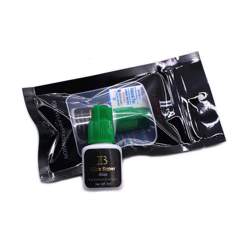 IB Ultra Super Glue Individual Fast Drying Eyelash Extensions Glue Green Cap 5ml Korea Adhesive Black Beauty Tools 240626