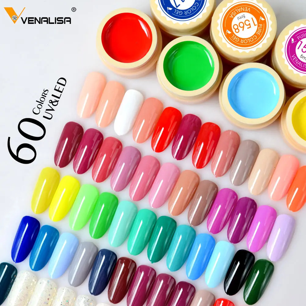 Venalisa Painting gel 60 colors 5ml professional nail polish color gel nail art UV gel decal gel varnish 240625