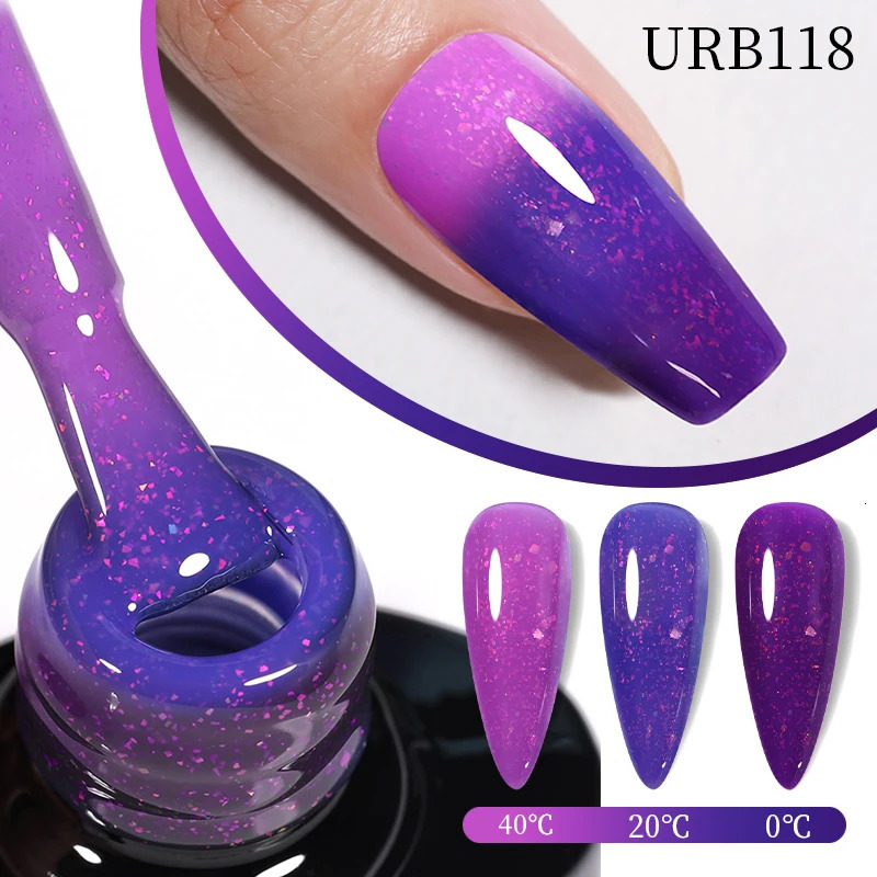 Sugar 7ml aurora rubber based gel polishing gradual color change chrome gold flash soap UV LED nail art varnish 240625