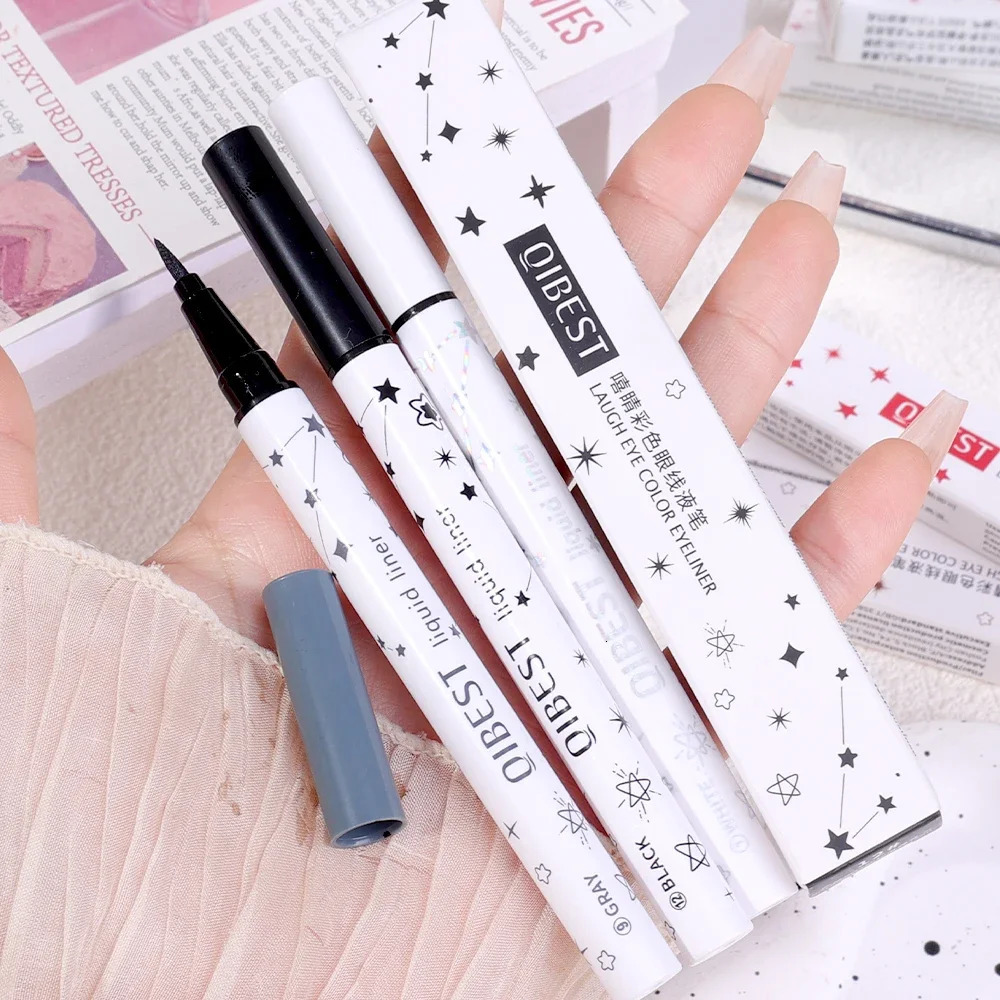 Long-Lasting Colorful White Liquid Eyeliner Pencil Waterproof Quick-Dry Black Red Purple Blue Eye Liner Korean Makeup Cosmetic 240625