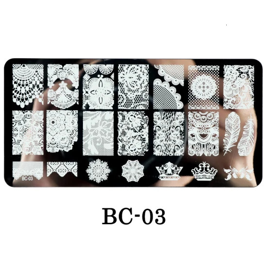 Lace nail stamping board Mandala geometric flower nail art stamping template Polish printing template hand tool 240625