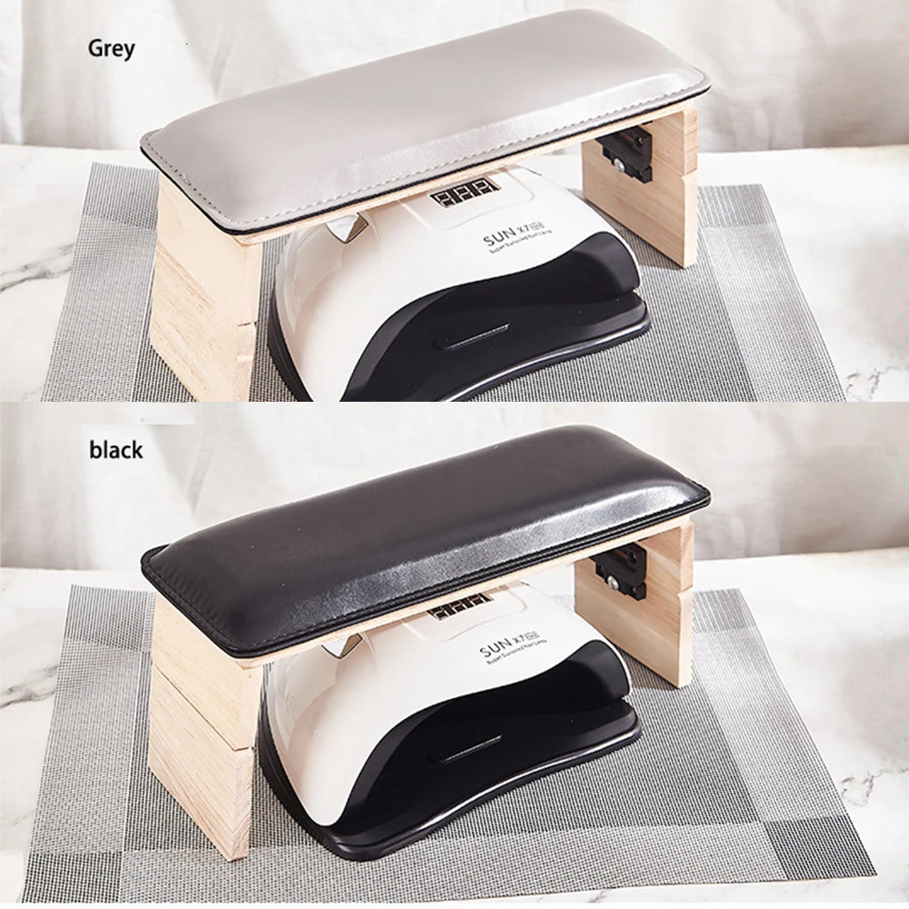 ANGNYA Double Fold Nail Hand Rest For Nails Log and PU Leather Hand Pillow Cushion Holder Stand Nail Table Manicure Arm Rests 240625