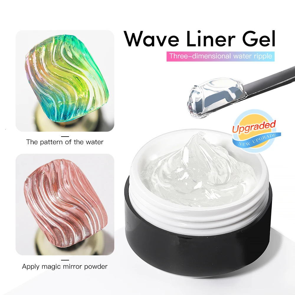 AS 15ml Wave Liner Gel Nail Polish Semi anent UV Gel For DIY Painting Drawing Manicure Varnish Nail Art Liner Gel 240625