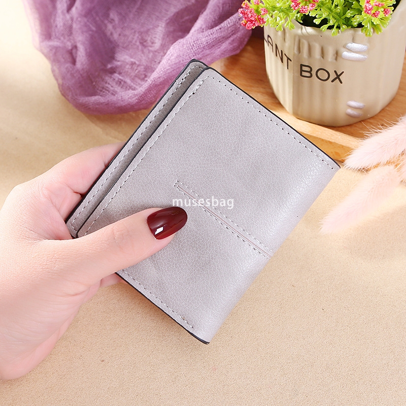 Fashionable women's designer new practical multifunctional minimalist short style westernized student minimalist wallet Korean version ultra-thin