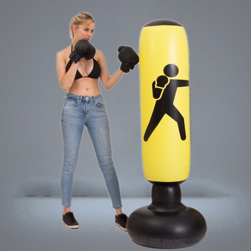 Sand Bag 16M Inflatable Boxing Training Vertical Punching Thickening Tumbler Column Sandbag Gym Home Fitness Equipment