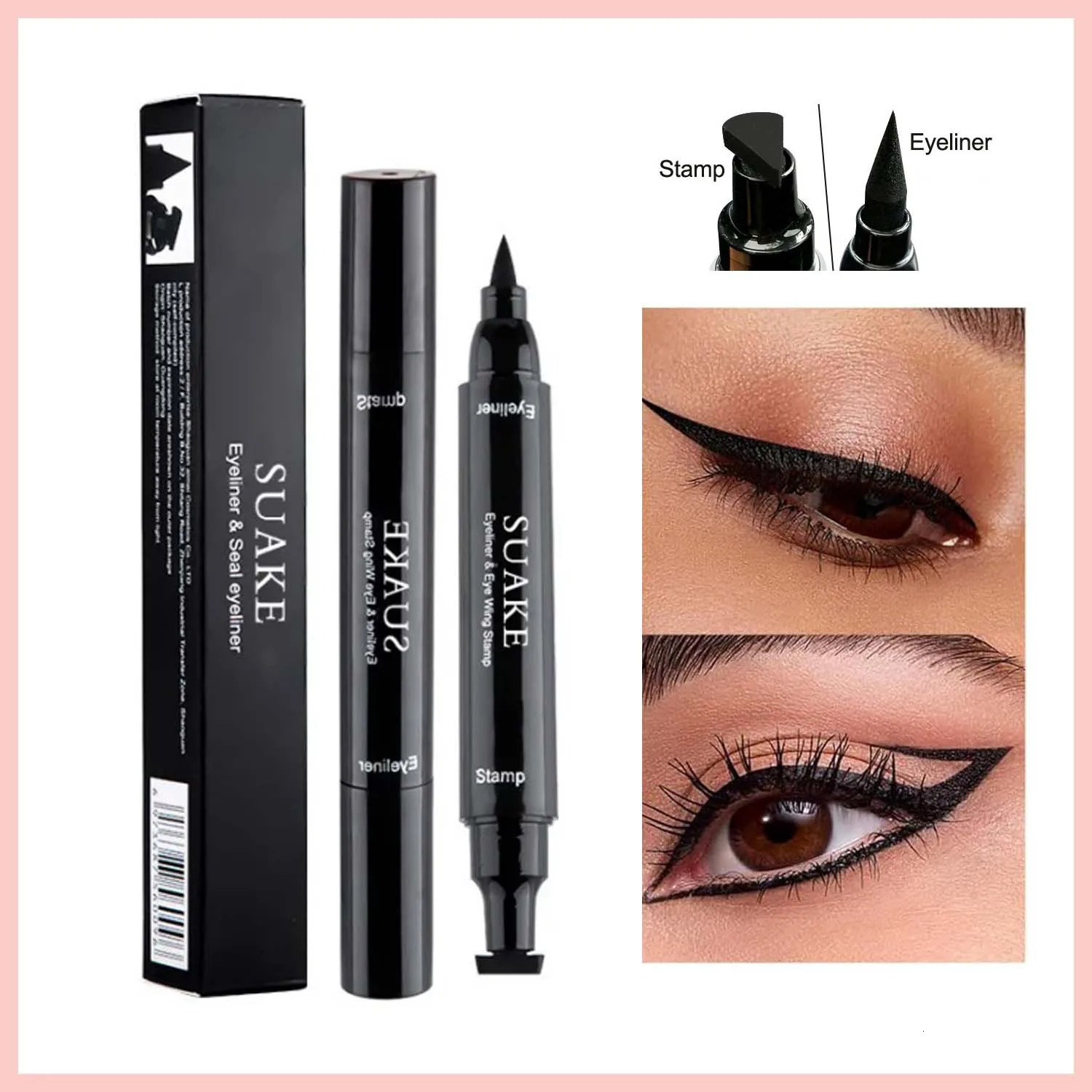 2 In1 Stamp Eyeliner korean make up Waterproof Eye liner maquillajes para mujer Beauty For Women Cosmetics Makeup Products 240625