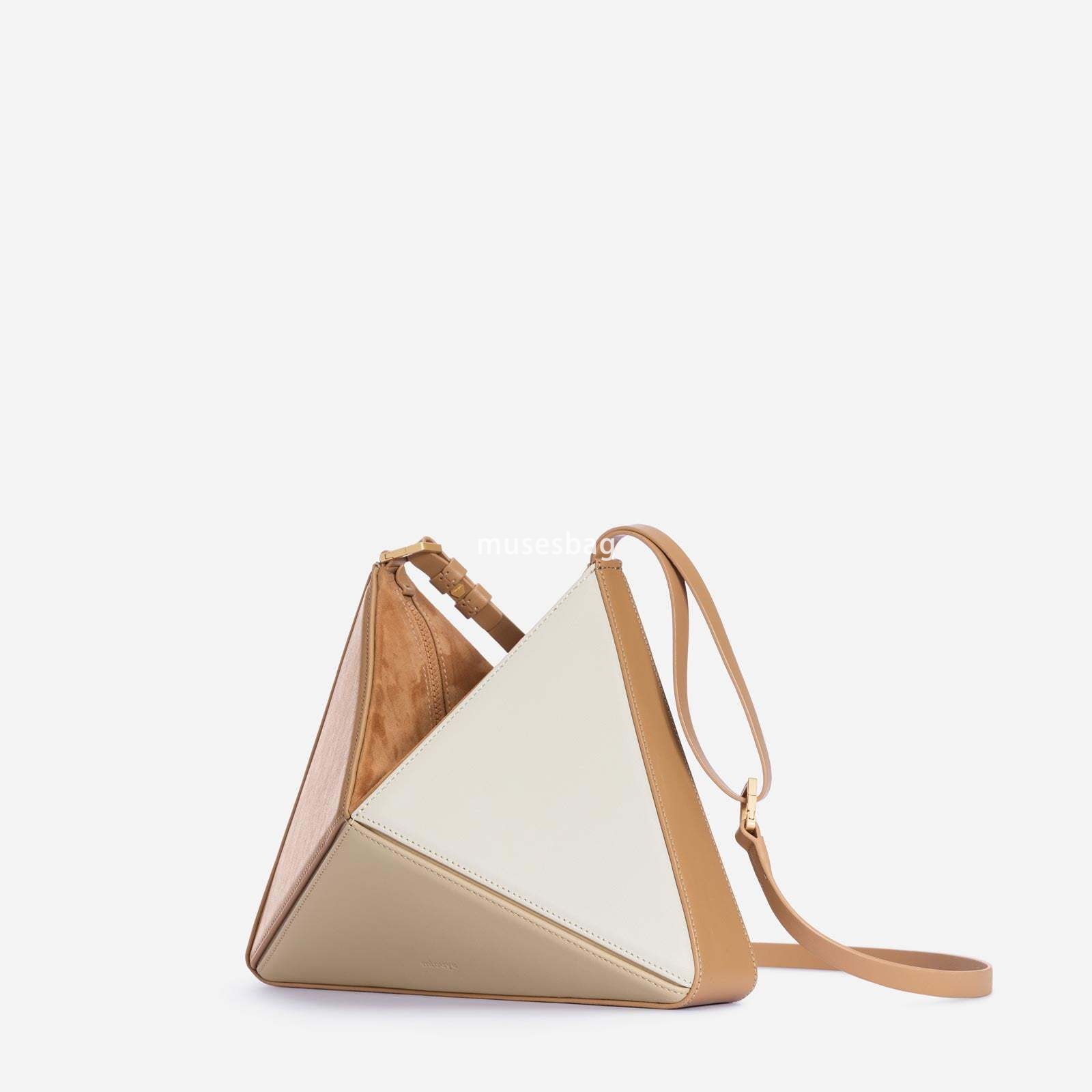 Street trend fashion niche designer bag for women with atmospheric and minimalist niche design triangular diamond grid pleated MINI multi-color crossb