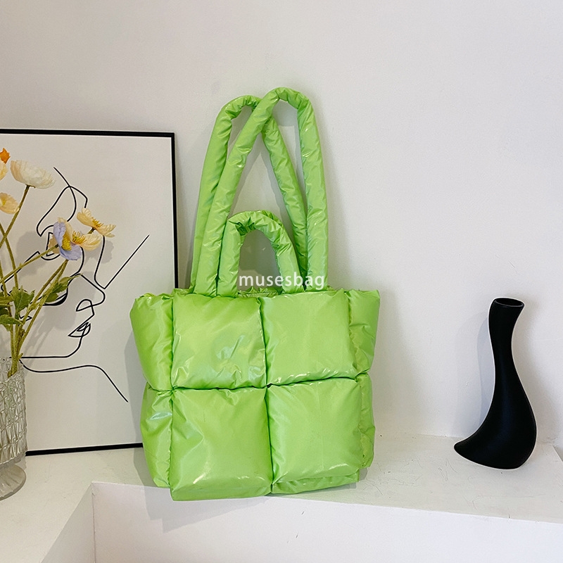 Korean Fashion Trend Autumn and Winter New Large Capacity Tote Bag Space Bag Single Shoulder Bubble Bag Space Cotton Fashion Down Bag