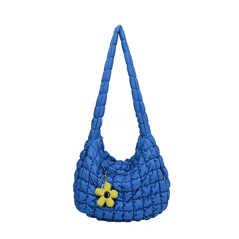 Cloud Folded Big Bag Korean Version Fashionable Large Capacity Bubble Tote Bag Casual One Shoulder Crossbody Dumpling Bun