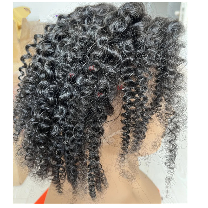 Dream roundup silver curls salt and pepper color none lace glueless wig two tone mixed grey highlight tight jerry curly 10-20inch machine made top nat