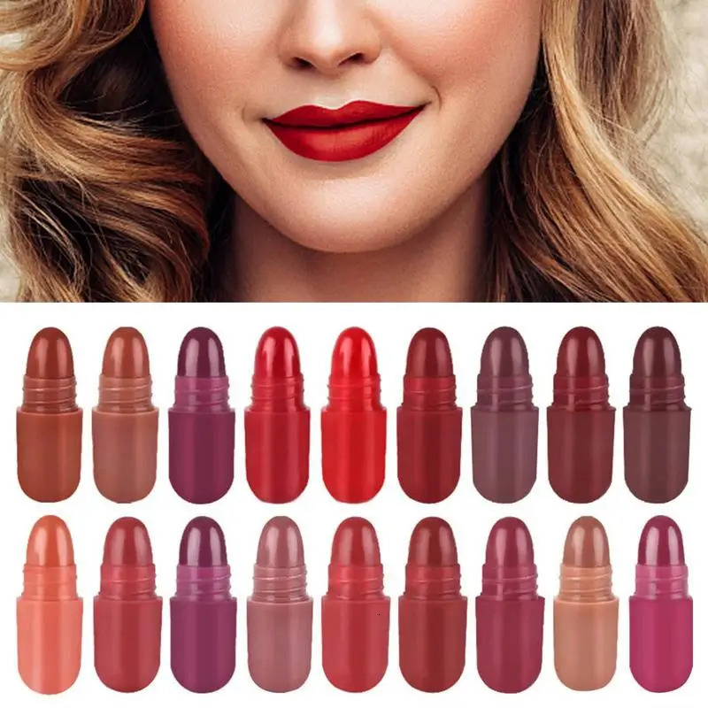 Lipstick Set 18Colors Matte No-stick Cup Long Lasting Matte Lipstick Waterproof Moisturizer Lip Glosses Makeup Velvet Beauty 240626